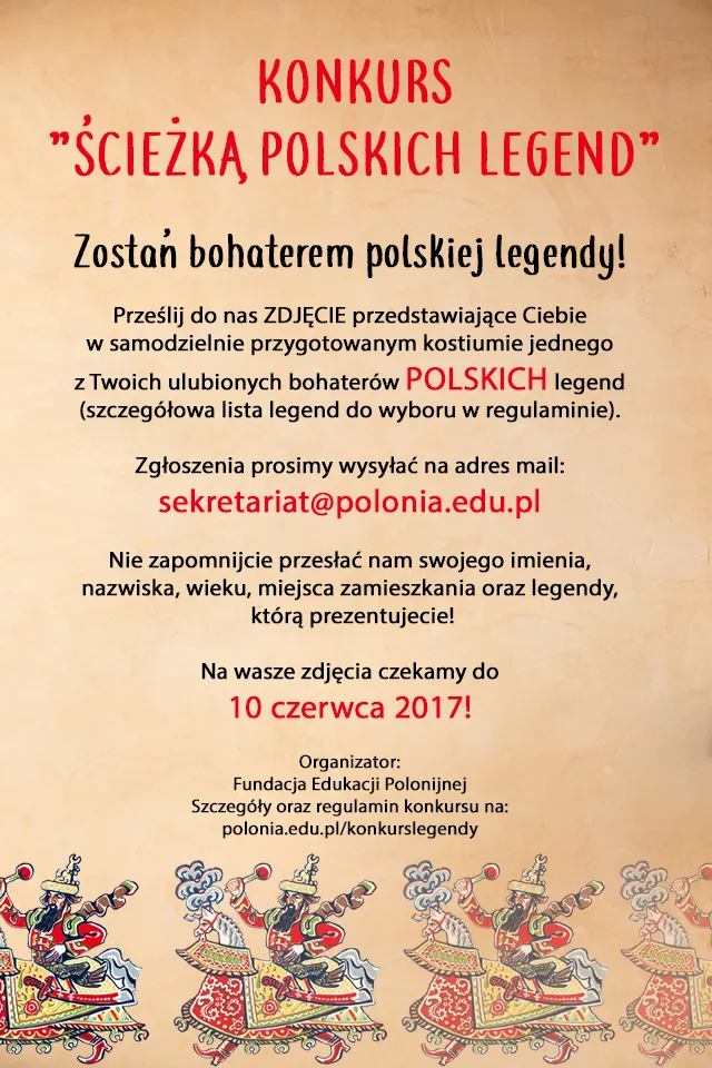 Archiwalne zdjęcie — KONKURS „ŚCIEŻKĄ POLSKICH LEGEND”