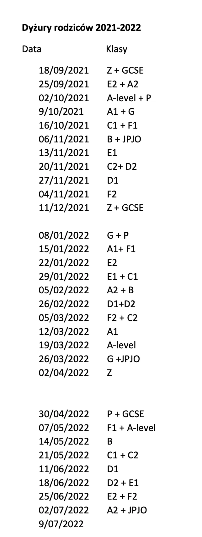 Information for Parents – 18 September 2021 — photo 2