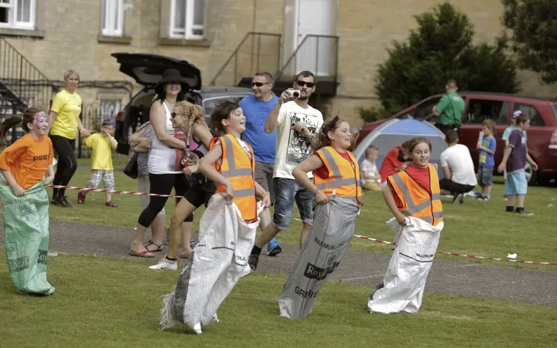Archive photograph of the school community having fun together